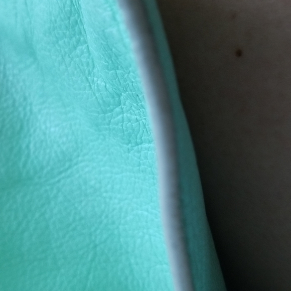 Gap Mint Green Envelope Leather Clutch - Picture 14 of 14